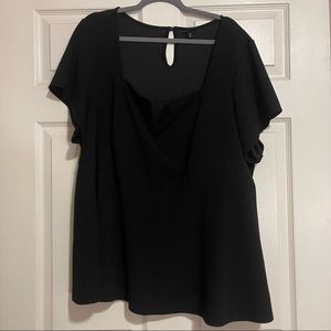 Torrid Black Peplum Blouse (5X)